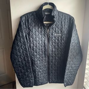 Columbia Black Omni Hear Quilted Puffer Jacket Large